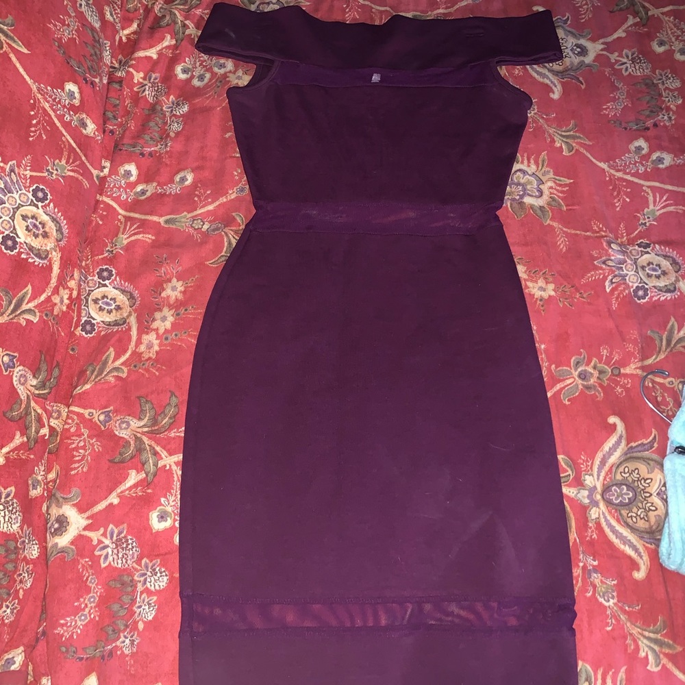 Purple bodycon dress
